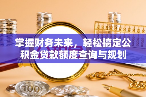 荆门掌握财务未来，轻松搞定公积金贷款额度查询与规划