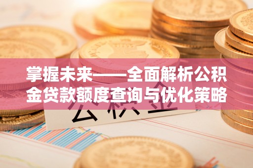 荆门掌握未来——全面解析公积金贷款额度查询与优化策略