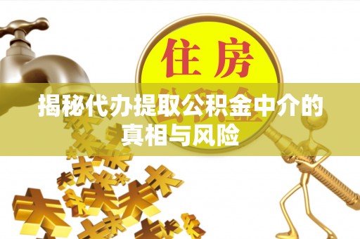 荆门揭秘代办提取公积金中介的真相与风险
