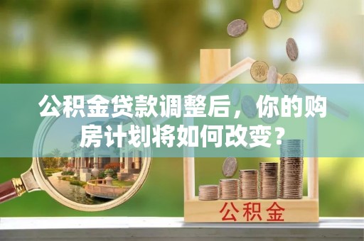荆门公积金贷款调整后，你的购房计划将如何改变？