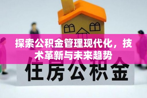荆门探索公积金管理现代化，技术革新与未来趋势