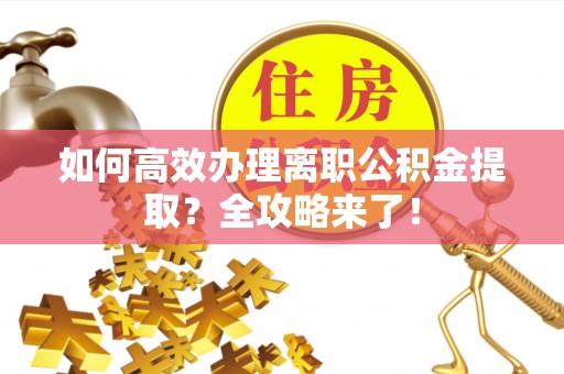荆门如何高效办理离职公积金提取？全攻略来了！