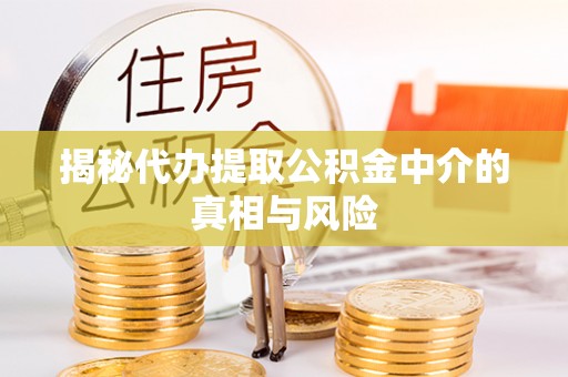荆门揭秘代办提取公积金中介的真相与风险