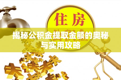 荆门揭秘公积金提取金额的奥秘与实用攻略