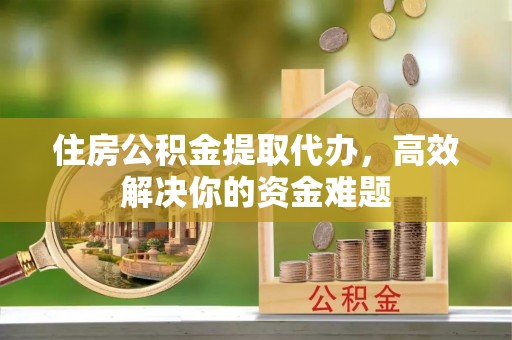 荆门住房公积金提取代办，高效解决你的资金难题
